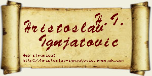 Hristoslav Ignjatović vizit kartica